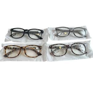 New 4 Pairs Cheers Devices Mens Blue Light Scratch Resistant Reading Eye Glasses